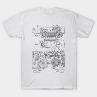 Zigzag Mechanism for Sewing Machine Vintage Patent Hand Drawing T-Shirt